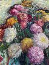 Eberhard, 'Blumenstillleben' : sehr großes Ölgemälde eines Chrysanthemen-Stilleb