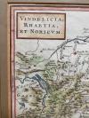 Schweiz. - Cellarius, Vindelicia, Rhaetia et Noricum: Karte der römischen Provin