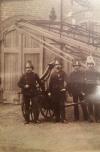 Isny / Feuerwehr.– FOTOGRAFIE 1892. – Albuminfotografie unbezeichnet auf starkem